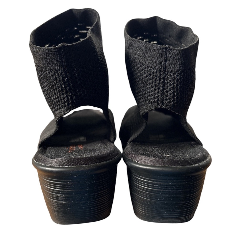 Bernie Mev Black Josephina Stretch Knit Platform Wedge Sandals, Size 10 (EU 41) - Picture 2 of 10